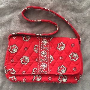 Vera Bradley red bandana paisley shoulder bag